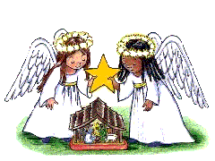 Two angels w/nativity