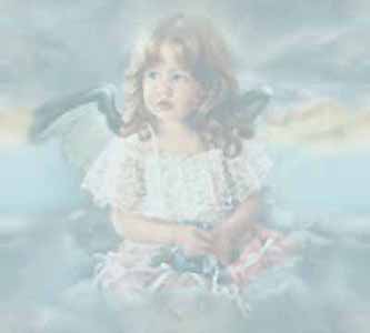 Angel child blue sky